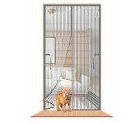 LAIJIANG Porte Moustiquaire, Résistante Avec Aimants 4cm Plus Larges, Auto-Fermante, Empêche Les Insectes, Air Frais, Adaptée Aux Enfants & Animaux(Grey T,95x210cm)