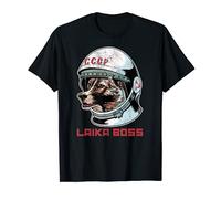 LAIKA BOSS Vintage CCCP Soviétique Russie USSR Chien spatial T-Shirt