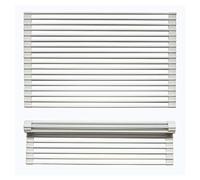 LAIKAIEU Egouttoir Grille Séchage, Support D'évier De Cuisine Pliable, sans BPA, Étagère De Vidange en Silicone Souple, Égouttoir À Vaisselle Enroulable, pour Légumes Fruits (Blanc)