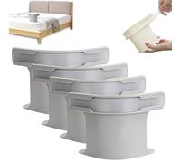 LAIKAIEU Supports De Draps, Porte-draps De Lit avec des Bandes De Verrouillage, Clips De Feuille De Verrouillage sans Glissement, Attache Drap pour Tous Les Matelas, Couvertures, Literie (Gris-4pcs)