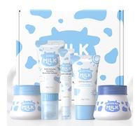 Laikou 5pièces Set de Soin Visage au Lait Australien Lait SPF50