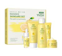 LAIKOU Ensemble de soins de la peau, articles de toilette de voyage, trousse de soins de la peau pour femme, coffret cadeau de soins de la peau avec nettoyant YUZU, toner, sérum, C