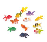 Laikoutd 12 Pièces Mignon en Plastique Poisson Rouge Ornement Miniatures Figurines Animaux De L'océan Aquariums en Plastique Paysage Décorations D'aquarium Décorations D'aquarium
