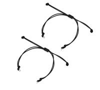 Laikoutd 2 Pièces Élastique Fait À La Main Corde À Main Semi-finie Tissée Bohème Fil De Cire Coloré Bijoux Multicolores en Corde Tressée pour Femmes