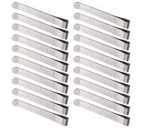 Laikoutd 20Pcs Metal Fabric Sewing Clamp Stainless Steel Hemming Clips with 3Inch Measuring Ruler for Quilting Fabric Marking Professional Sewing Clips for Project