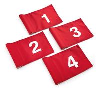Laikoutd 4 Pièces Drapeau D'entraînement De Golf Numéroté avec Chiffres Clairs 1 2 3 4 Tissu Oxford Petits Drapeaux Mise Drapeau Cibles Portables Faciles À Utiliser