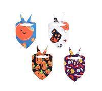 Laikoutd 4lots Halloweens Triangles Bib Dog Bib Pet Douchage Craquins pour Animaux Compagnie pour Chiens Chats Accessoires Mode Canine