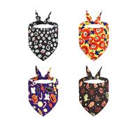 Laikoutd 4lots Halloweens Triangles Bib Dog Bib Pet Douchage Craquins pour Animaux Compagnie pour Chiens Chats Accessoires Mode Canine