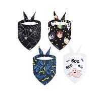 Laikoutd 4lots Halloweens Triangles Bib Dog Bib Pet Douchage Craquins pour Animaux Compagnie pour Chiens Chats Accessoires Mode Canine