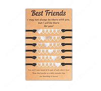 Laikoutd 6 Pièces Bracelets De Relation Faits À La Main Meilleur Ami D'amitié Coeur Distance Correspondant pour Adolescentes Coeur Breloques pour Bijoux