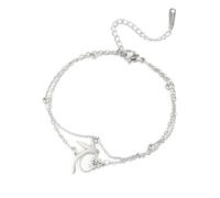 Laikoutd À Pendentif Fleur Colibri À La Mode Longueur Réglable Tendance pour Bijoux pour Femmes Plaqué Or