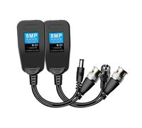 Laikoutd Baluns Vidéo Passifs RJ45 Émetteur-récepteur BNC pour Les Signaux sur Câble Cat5e/Cat6 Connecteurs BNC