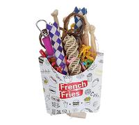 Laikoutd Bloc De Rotin pour Oiseaux Jouet À Déchirer Cage Perchoir Debout Mâcher Petits Et Grands Accessoires De Cage Morsure Perroquet Accessoires Grands