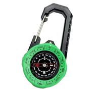 Laikoutd Boussole Extérieure À Boucle Étanche avec Mousqueton Extérieur avec Outil De Pointage De Haute Précision Portable Et Lumineux pour La Randonnée Et Le Camping