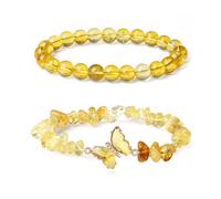 Laikoutd Bracelets À Pendentif Papillon Étincelant Ensemble De Bracelets Papillon En Perles Délicat Pour Les Créateurs Tendances Accessoire Mode Pour Femmes