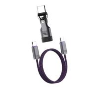 Laikoutd Câble de Type C à Type C 240W, données de Rapide avec connecteur Rotatif à 360 degrés, Remplacement pour Le Chargement en Aluminium de Voyage