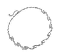 Laikoutd Collier ras du cou sophistiqué en métal à longueur réglable, unisexe, accessoire élégant pour les créateurs de tendances