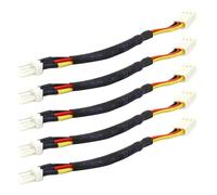 Laikoutd Connecteur De Ventilateur Processeur D'ordinateur PC À 3 Broches Câble D'extension Bruit Résistance Refroidissement Cordon Ligne Décélération À 3 Broches Câble Réducteur