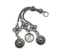 Laikoutd Connecteurs De Collier Faits À La Main Glands en Métal Argenté Antique Brosses Accessoires Pendentif Fournitures Polyvalentes pour La Fabrication Bijoux Pendentifs en Feuille d'argent