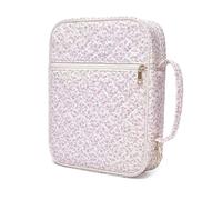 Laikoutd Couverture De Livre Compacte en Coton À Fermeture Éclair - Rangement Résistant l'eau pour Articles Religieux Étude Domicile Et Organisation Portable Étui Voyage pour Livre Prière Portable