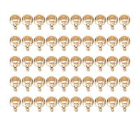 Laikoutd Ensemble De Perles D'espacement en Forme Tasse À Thé 50 Pièces Positionnement avec Trous Séparés Ornements en Forme Tasse À Thé Perles D'espacement