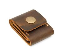 Laikoutd Étui de rangement pour médiators de guitare en cuir synthétique, marron