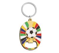 Laikoutd Football Fan Accessory 2026 Commemorative Keychain Built In Bottle Opener For Everyday Carry Or Gifting Turntable Football Design Keychain