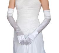 Laikoutd Gants Blancs De Mariage Costume Fête D'opéra Concert Mariage Pour Mariée Et Demoiselles D'honneur Gants Costume Pour Dames