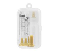 Laikoutd Kit d'alimentation pour Chiots 11 Pièces Bouteille De Lait avec Ligne Calibrage Tasse À Mesurer Tétine en Silicone Ensemble d'alimentation Seringues