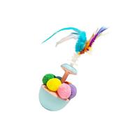 Laikoutd Le Jouet pour Chaton À Redressement Automatique Comprend des Accessoires en Peluche Une Activité De Jeu Engageante Les Chats Curieux Une Balle Oscillante en Peluche Chats À Plumes