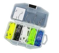 Laikoutd Leurre De Pêche en Forme Grenouille À Rayons Appât Artificiel Idéal pour La Pêche en Surface avec Crochet Pack 5 Appâts 6cm/8cm
