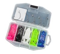 Laikoutd Leurre De Pêche en Forme Grenouille À Rayons Appât Artificiel Idéal pour La Pêche en Surface avec Crochet Pack 5 Appâts 6cm/8cm