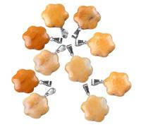 Laikoutd Lot de 10 breloques florales en cristal - Assortiment unique de pendentifs en forme de fleur pour bijoux artistiques