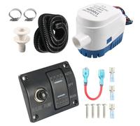 Laikoutd Marine Automatic Bilge Pumps 1100GPH 750GPH Two Rate Water Drainage Systems for Vessels and Kayaks Automatic Bilge Pumps for Boats