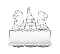 Laikoutd Matrices De Découpe en Métal pour Gnomes Noël Pochoirs Modèle Découpe pour Bricolage Album Scrapbooking Gaufrage Cartes en Papier Metal Die Cuts for Scrapbooking