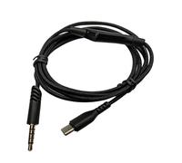 Laikoutd Mise à niveau du câble de casque de 3, 5 mm le type C avec fonction de sourdine Rallonge de casque de jeu en PVC solide pour accessoire de casque A10 / A40