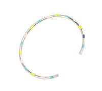 Laikoutd Ouvert Design Contemporain Réglable en Cuivre Accessoire De Poignet Élégant pour Tenues Tendance Bijoux en Cuivre Et Émail