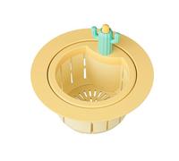 Laikoutd Panier de drainage en forme de cactus pour évier de cuisine avec presse pour vider l'évier de cactus - Filtre pour cuisine et maison