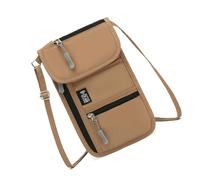 Laikoutd Porte-passeport bloquant avec bandoulière réglable et capacité pour sécuriser les accessoires de voyage, organisation de documents, design compact, voyage d ' affaires, famille