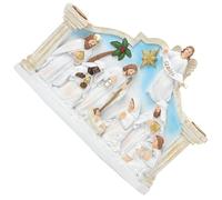 Laikoutd Résine Sainte Famille Nativité Scène De Noël Centres Table Advelte Bandleder Holy Family Figurines for Holiday Christmas Centres