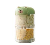 Laikoutd Space Saving Tiered Pet Treats Storage Box with Tight Cover for Dry Food and Accessories Container Holder Pet Storage Container