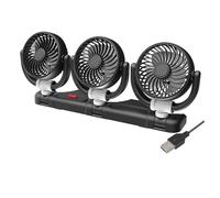 Laikoutd Ventilateur Électrique Efficace À 3 Têtes Pour Les Environnements Domestiques Automobiles Avec Réduction Du Bruit Et Angles Réglables Ventilateur Léger De Refroidissement Confortable