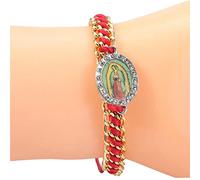 Laikoutd Vierge Sainte Notre-Dame De Guadalupe Tissé À La Main Bracelets Réglables Adultes Protection Et Bonne Chance Vierge pour Femmes Hommes Tresse Religieux Catholique