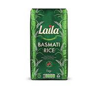 Laila Basmati Riz 2 kg - Riz Basmati de qualité supérieure du Pakistan, aromatique et facile à digérer, idéal pour toutes les occasions, sans gluten, plat d'accompagnement parfait pour vos plats