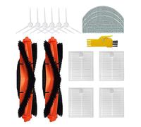 Laimaiou Accessoires compatibles avec Xiaomi Robot Vacuum E12 Xiaomi Vacuum E10 l'aspirateur Pièces de rechange 15 packs 2 brosses principales, 4 filtres, 6 brosses latérales, 3 serpillières