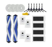 Laimaiou Accessoires pour ECOVACS DEEBOT X5 Omni Robot Aspirateur Pièces de Rechange 20 Packs 2 Brosses principales, 4 Filtres, 6 Brosses latérales, 4 Serpillières, 4 Sacs à poussière