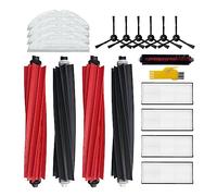 Laimaiou Accessoires pour robot aspirateur roborock S8 S8+ Pièces de rechange 18 paquets 2 ensembles de brosses roulantes, 4 filtres, 6 brosses latérales, 4 serpillières