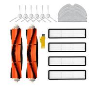 Laimaiou Kit d'Accessoires de Remplacement pour Robot Aspirateur Dreame D9 Dreame D9 Max Dreame L10 Pro 15 Packs 2 Brosses Principales, 4 Filtres, 6 Brosses Latérales, 3 Chiffons de Balayage