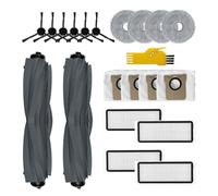 Laimaiou Kit d'accessoires pour Dreame L20 Ultra Robot Aspirateur Pièces de rechange 20 Packs 2 brosses roulantes, 4 filtres, 6 brosses latérales, 4 serpillières, 4 sacs à poussière