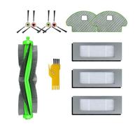 Laimaiou Kit d'accessoires pour iRobot Roomba Combo R111840 R1138 Robot Aspirateur Pièces de Rechange 10 Packs 1 Brosse Roulante, 3 Filtres, 4 Brosses latérales, 2 Balais à Franges